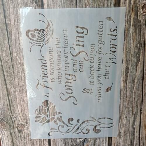 A4 Size DIY Craft Letter Stencil for Painting on Wood,Fabric,Walls Art Scrapbooking Stamping Album Embossing Paper Cards