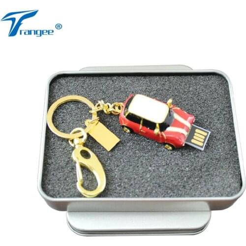 Trangee Jewelry Car USB Flash Drive 32GB 16GB 8GB 4GB USB 2.0 Pendrive Memory Stick Pen Drive with Gift Metal Box