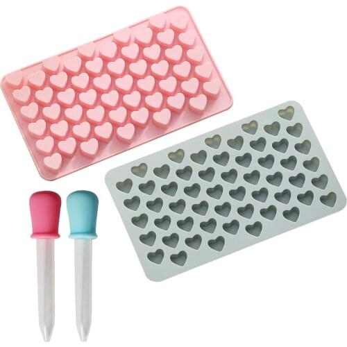 Verdental Silicone Mold Small Hearts Letter Number Round Square Non Stick Candy Chocolate Ice Mould Fondant Cake Baking Supplies