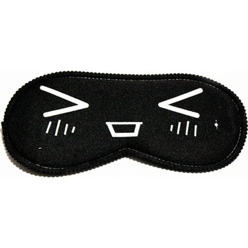 1pc Blinders Eyeshade Cover Cute Girls Portable Aids Lovely Soft Travel Eye Mask Sleeping Black Cartoon Pattern Eye Patch Cover