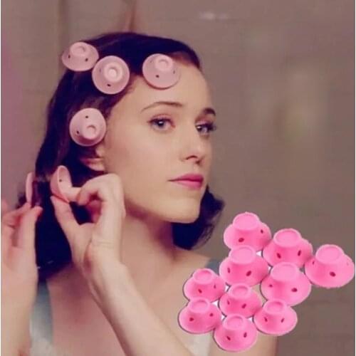 10pcs/set Hair Rollers Curler Silicone No Heat Hair Styling Tool Sleeping Hair Curler Twist Hair Styling DIY Tool Hair Styler