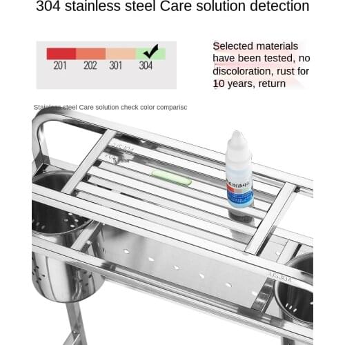 304 stainless steel turret kitchen supplies multifunctional shelf kitchen knife chopping board tool storage rack