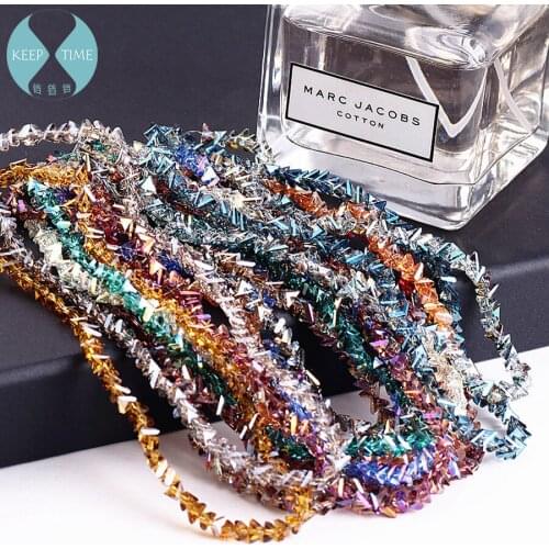 DIY accessories crystal stereoscopic triangle earrings bracelet necklace pendant hang a string of stud earrings materials