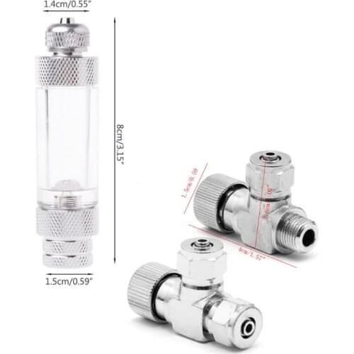 Aquarium CO2 Regulator Needle Valve Adjustment Kit Bubble Valves Counter Mini CO2 Single/Double Head System for Fish Tank 090C