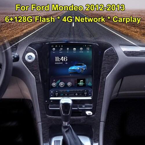 128GB ROM Car Radio Multimedia Video Player For Ford Mondeo 2011 2012 2013 Tesla Screen Navigation GPS Android 10 Autoradio 2Din