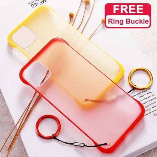 Frameless Case For iPhone 11 Pro Max Case Ultra-thin Matte Transparent Hard PC Shockproof Cover For iPhone 11 Pro Case