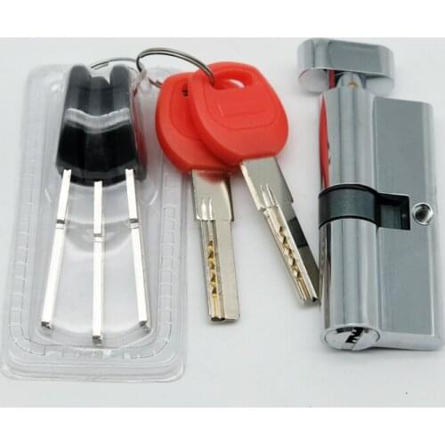 AB cylinder with computer keys 80MM Double Cylinders with construction key system