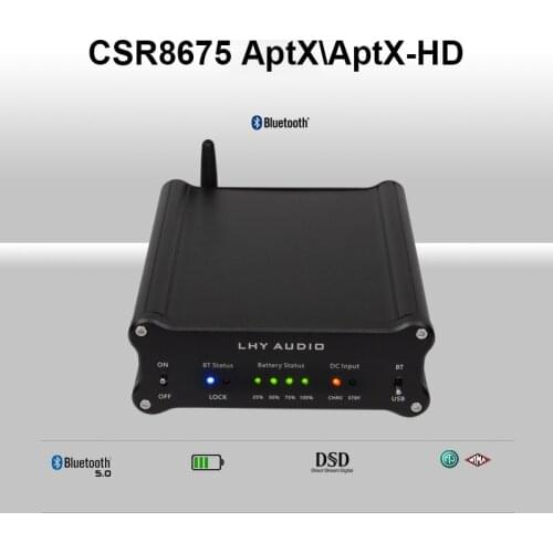 CSR8675 Bluetooth 5.0 Digital Audio Player USB Optical SPDIF AES I2S output Hi-End Battery Powered