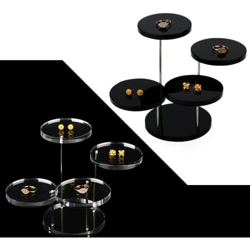 Acrylic Ring Display Stand Holder Jewelry Shop Showcase for Bead Rings Jewelry Display Organizer Cosmetic Little Doll Show