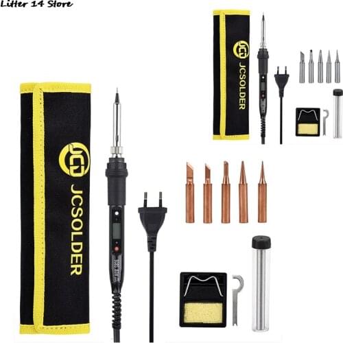Electric Soldering Iron 80W LCD Digital Display Adjustable Temperature Soldering Iron Tips 220V/110V Welding Solder Tools