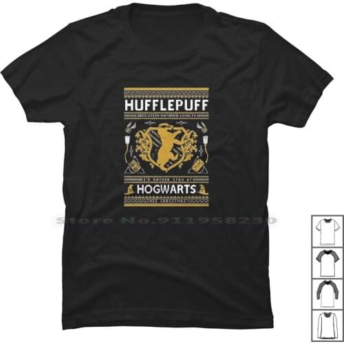 Hufflepuff Ugly T Shirt 100% Cotton Ugly Puff War Hog Art