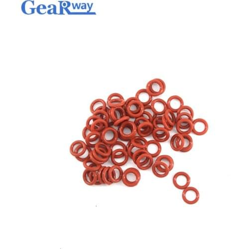 Gearway 1.5mm thickness O Ring Seal Gasket Red Silicon O-Ring Seal 5/6/6.5/7/18/19/20mm OD Anti-age O Ring Seal Washer