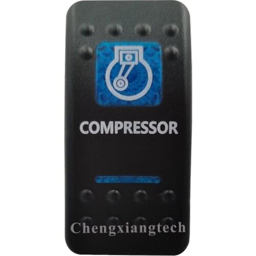Printed Blue Rocker Switch Cap- Compressor - for Carling Arb Car Boat Rocker Switch 12v 24v, Cover Only !!! No Switch Base