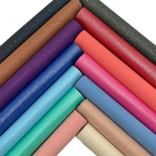 Metallic Synthetic Leather Faux Fabric Matt Glitter Vinyl Sheets with Felt Backing Leather for Earrings Bows DIY 21X29CM GM2261