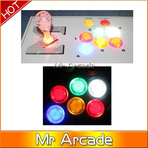 Illuminated 24 mm hole 5 v LED Arcade Push Button with microswitch for KOF PS4 GOOD QUALITY