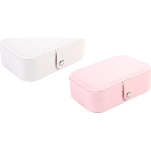 Small Travel Jewelry Box Organizer Leather Jewelry Storage Case Box Girls F
