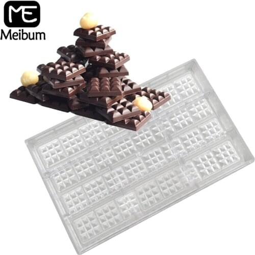 Meibum 32 Cavity Polycarbonate Chocolate Mold Square Confectionery Gift Baking Tools DIY 5.6g Candy Decorating PC Plastic Mould