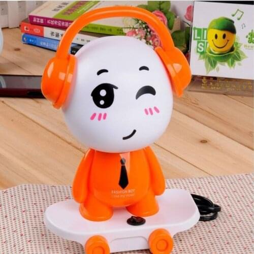 Cute creative skateboard boy shape colorful bedside lamp childrens night lamps with cord DJ boy kids table lamp for decor