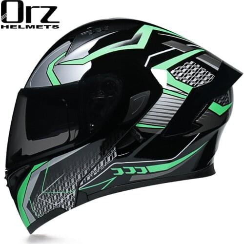 New Arrival Motorcycle Flip Up Helmet Dual Lens Motorbike Helmets Modular Double Visor for Men Full Face Safe Motocross Casque