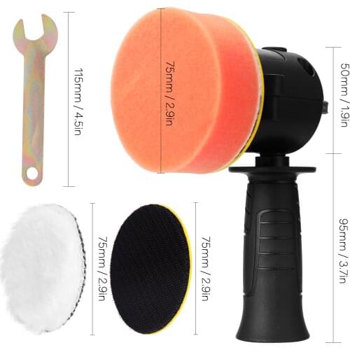 3 Inch Buffing and Polishing Pad Kit 6PCS Car Foam Drill Polishing Pad Kit M6 Buffing Pads Car Polishing Pad for Car Sanding