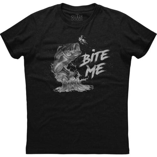 Bite Me Cool Fishing Designed Angler Gift T-Shirt. Summer Cotton O-Neck Short Sleeve Mens T Shirt New S-3XL