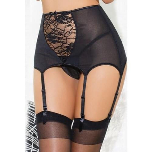 Sexy Leg Garter Belt Women High Waist Mesh Suspender Belt Female Elastic Sexy Lingerie Garters Femme Night Club Suspender Erotic