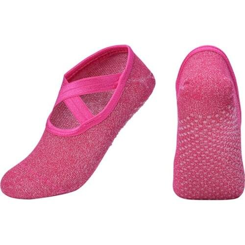Women Professional Anti Slip Bandage Sports Yoga Socks Ladies Ventilation Pilates Ballet Socks Dance Sock Slippers