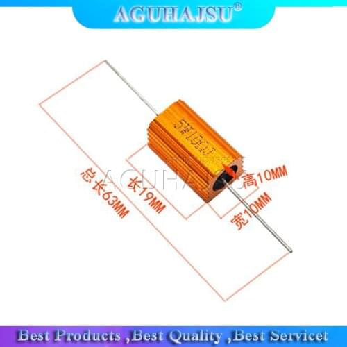 2pcs 5W Aluminum Power Metal Shell Case Wirewound Resistor 0.1 ~ 10K 0.33 0.5 1 2 5 6 8 10 20 50 100 120 200 300 1K 5K 10K ohm