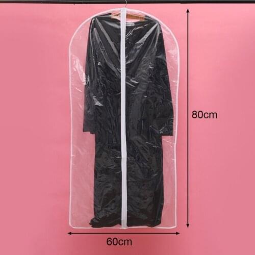1PC Clothing Cover Dust Proof Suit Coat Storage Bag Wardrobe Hanging Dust Cover Clothes Pouch Case Organizer