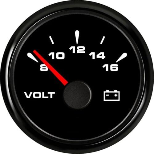 SAMDO 7 Color Back Light 52mm Universal Voltmeters Voltage Gauges Voltage Meters 8-16V For Boat Yacht Auto Motor Home Truck