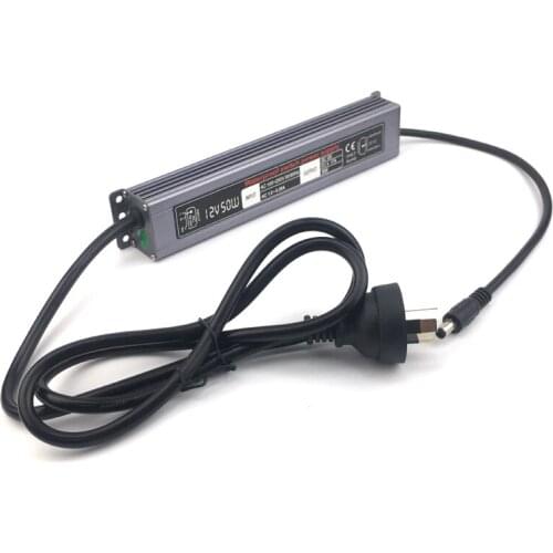[Seven Neon]Wholesales IP67 waterproof DC12V 50W/DC24V 50W metal switch power adaptor led lighting power transformer with cable