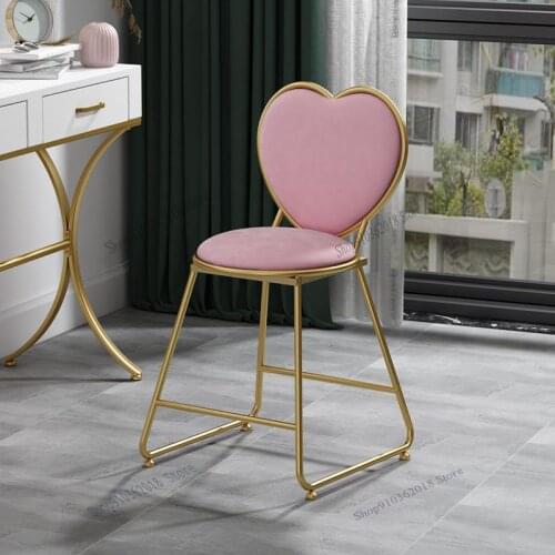 Nordic Backrest Dressing Stool Bedroom Makeup Stool Simple Butterfly Chair Net Red Dressing Table Dressing Table Chair
