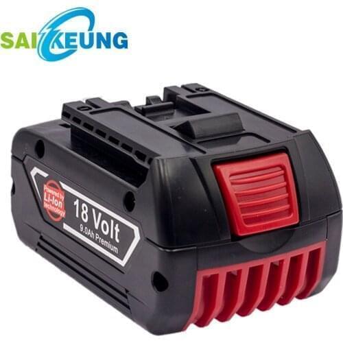 Bosch professional battery 18v 9.0A power tool battery BAT609 BAT609G 18V 9.0A rechargeable lithium battery instead of Bosch 18V