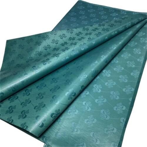 Atiku fabric for men bazin riche 2021 Green tissu dentelle jacquard brocade fabric high quality bazin riche fabric 10 yard