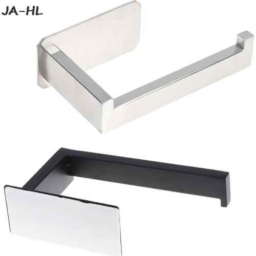 Tissue Towel Rack Metal Holders No-Drill Self Adhesive Toilet Paper Holder Stainless Steel Bathroom Kitchen Roll Paper Accessory