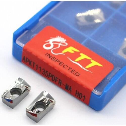 APKT1135PDFR MA H01 Aluminum cutter blade Insert Cutting Tool turning tool CNC Tools AL +TIN Alloy wood APKT 1135