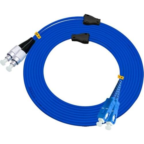 Indoor Armored 10Meters SC/PC-FC/PC,3.0mm,Singlemode 9/125,Duplex, Optical Fiber Patch Cord Cable,SC to FC