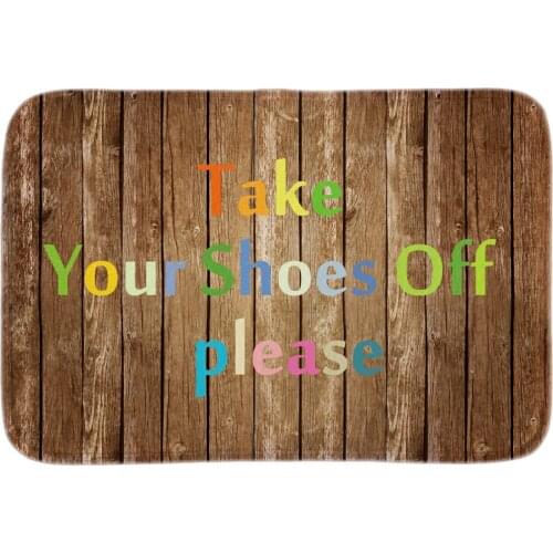 Take Your Shoes Please Home Plate Doormats Soft Lightness Door Mats Indoor Outdoor Bathroom Rug Floor Mat Short Plush Fabric