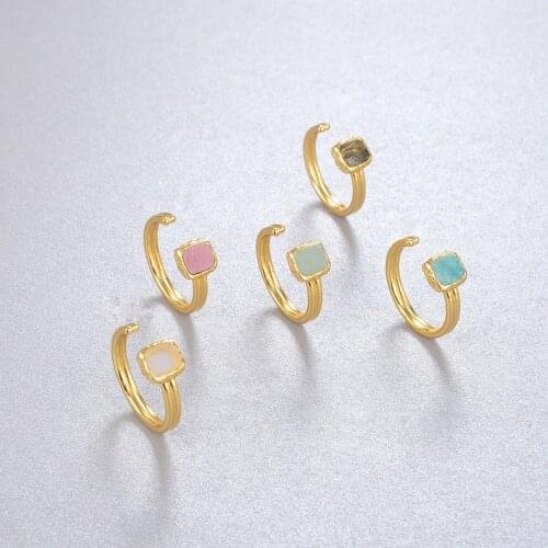 High jewelry s925 sterling silver natural rhodolite open ring retro fashion rainbow ring for women