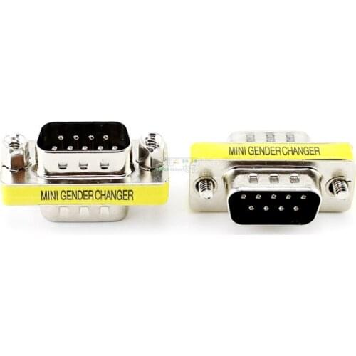 1Pcs RS232 serial port data adapter DB9 male-to-male female-to-female 9-pin conversion head 9-core COM extension plug