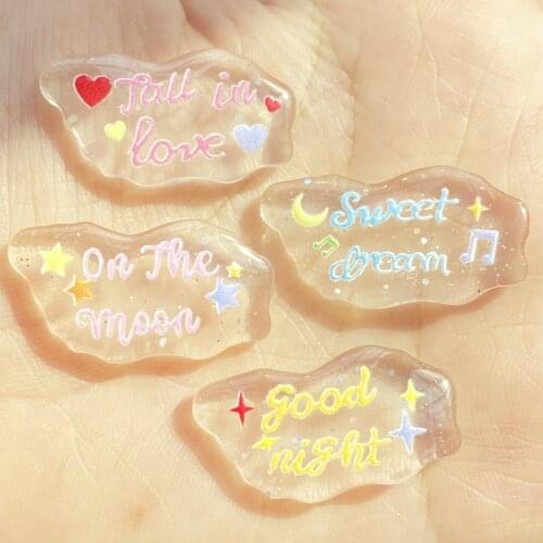 10pcs Kawaii Lovely Transparent Trinkets Flatback Resin Art Decoration Charm DIY Scrapbooking Embellishment Accessories H370