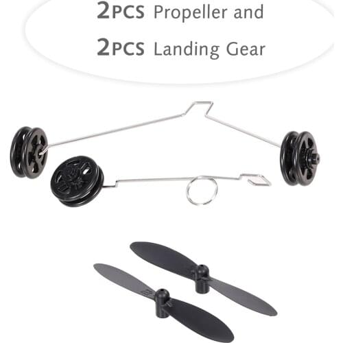 2pcs Propeller and 2PCS Landing Gear for Wltoys XK A200 F-16B RC Airplane Drone DIY RC Spare Parts Accessories