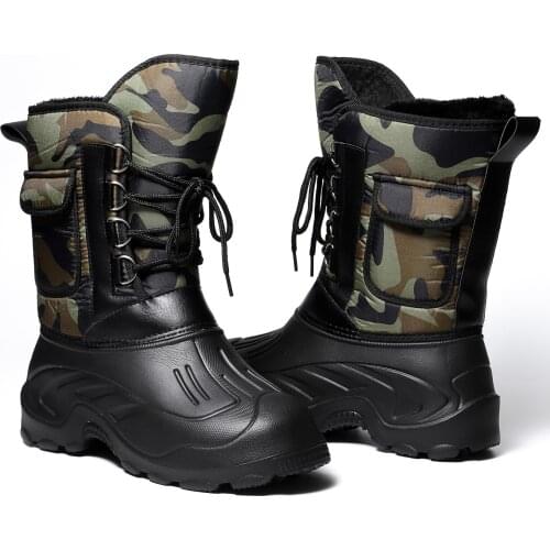 2021 Winter Ski Shoes Men Outdoor Snow Boots Plus Velvet Warm Winter Boots Waterproof Ski Shoes