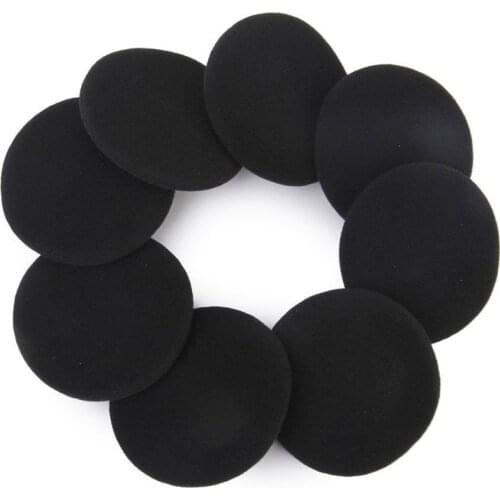 4 Pair 60mm Replacement Ear Foam Earphone Pad Covers for Headset Headphone Black