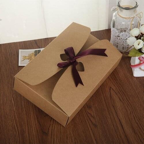 50pcs/lot 21.5*14*5cm big size Paper Craft Boxes, underwear packaging gift boxes Sock Packing Box