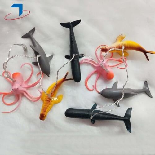8 leds AAA Battery LED sea animals Lights for Holiday String Lights Valentine Wedding Decoration LED Lamp