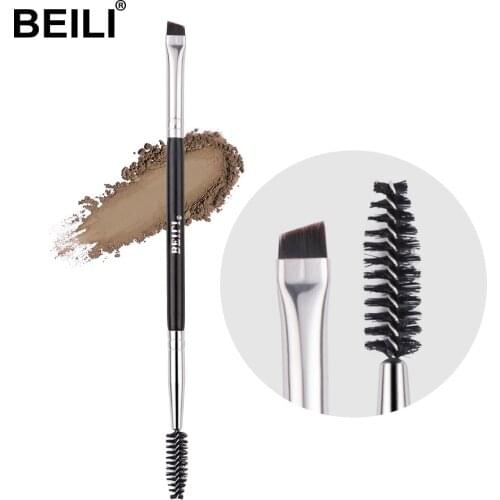 BEILI no logo Black Professional Brow Brush Eye liner Makeup Tool Synthetic Hair Single wing liner Makeup Brush
