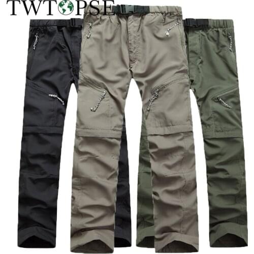 TWTOPSE Women Men Outdoor Sport 2 in 1 Cycling Pants Quick Dry Removable MTB Bike Bicycle Trousers Hiking Climbing Downhill Pant
