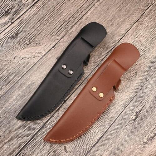 Hot 1pc 22cm Knife Sheath Leather Sheath With Waist Belt Multi-function Buckle Pocket Tool B2Y2