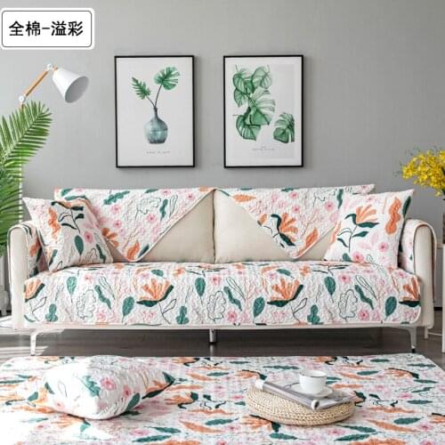 100% Cotton Sofa Covers for Living Room Sofa Cover Casual Fashion Printing Couch Cover Modern Minimalist Seat Cover Sofa Towel
